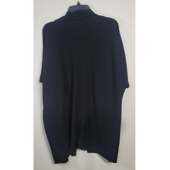 Leo and Nicole Kimono Womens X-Large Black Sweater Short Sleeved Kimono NWT - Picture 5 of 10